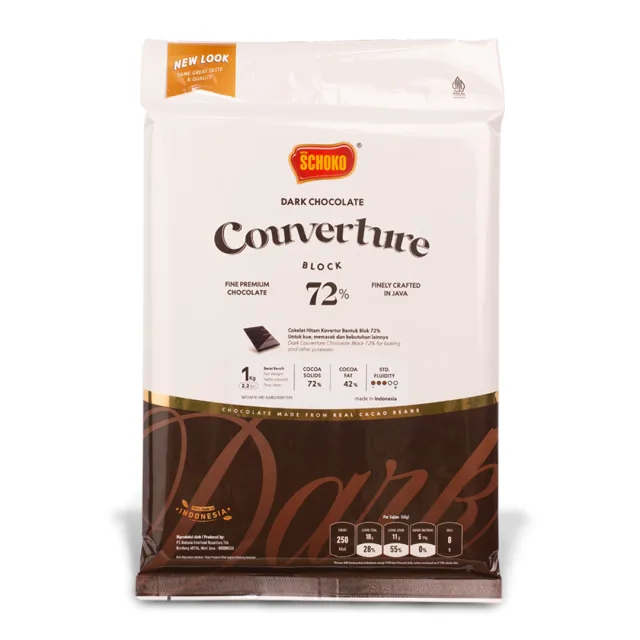 SCHOKO COUVERTURE 72% 1KG(DOS=12)(MEI28)