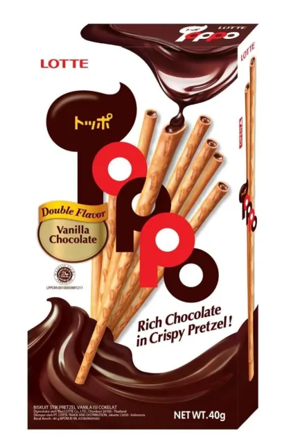 LOTTE TOPPO VANILA CHOCO 40GR