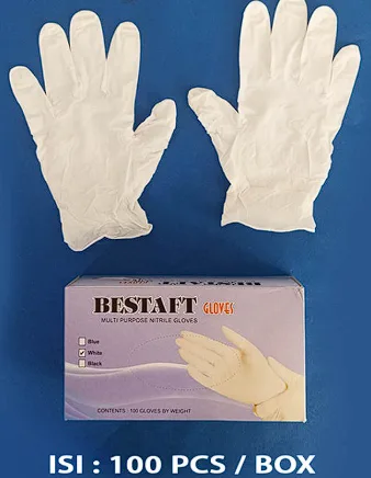 BESTAFT NITRILE WHITE M @100 (DOS=10)