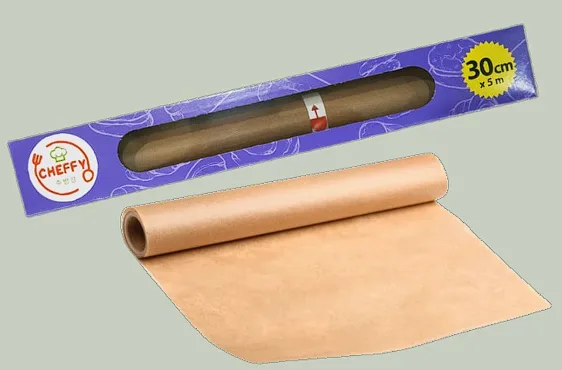 CHEFFY BAKING PAPER BROWN 30X5M(DOS=12)