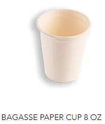 BAGASSE PAPER CUP 8OZ @50 (DOS=1000)