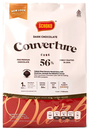 SCHOKO CUBE DARK 56%-1KG(DOS=5)(FEB28)