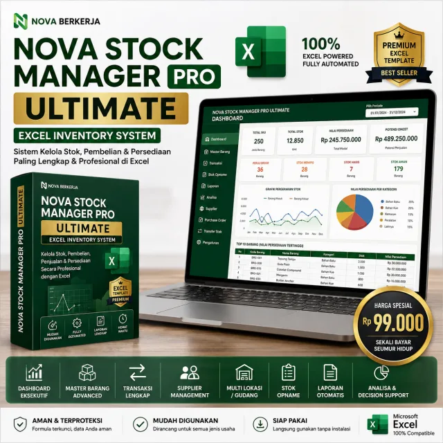 NOVA Stock Manager PRO ULTIMATE - Excel Inventory System