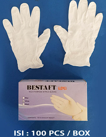 BESTAFT NITRILE WHITE L @100 (DOS=10)