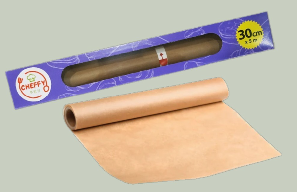 CHEFFY BAKING PAPER BROWN 30X5M(DOS=12)